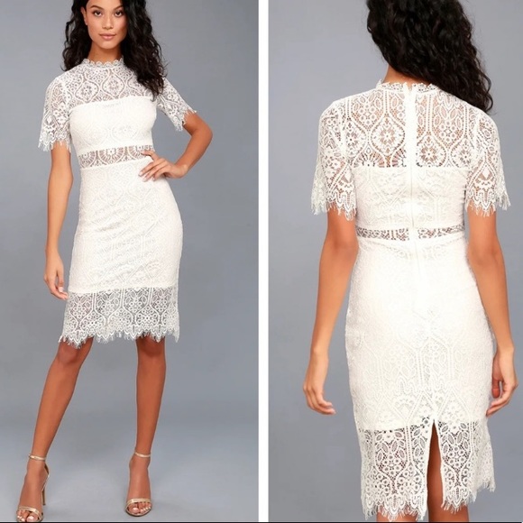 ❤️Lulus Remarkable White Lace Dress - Picture 3 of 12